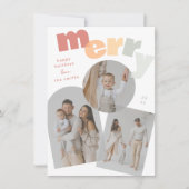 Moderne Merch Weihnachtsfeiertage FotoCollage Feiertagskarte (Vorderseite)