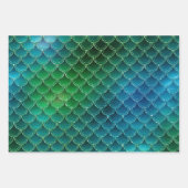 Moderne Mermaid Glitzer Geschenkpapier-Blätter Geschenkpapier Set (Vorderseite 2)