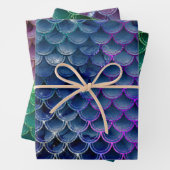 Moderne Mermaid Glitzer Geschenkpapier-Blätter Geschenkpapier Set (Beispiel)