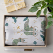 Moderne Mermaid Siren Thema Illustration Print Seidenpapier (Geschenk)