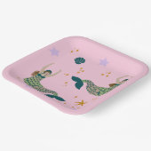 Moderne Mermaid Siren Theme Illustration Print Pin Pappteller (Gewinkelt)