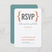 Moderne Merriment-Hochzeitsreaktion RSVP Karte (Vorne/Hinten)