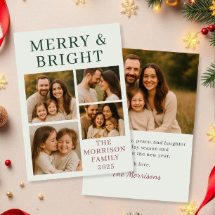 Moderne Merry & Bright Elegantes Foto Einladung