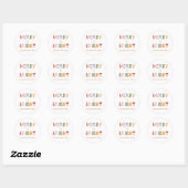 Moderne Merry & Bright Fun farbenfroh Runder Aufkleber (Blatt)