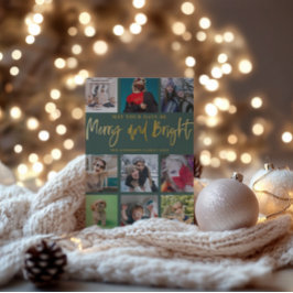 Moderne Merry & Bright Green & Imitats Weihnachten