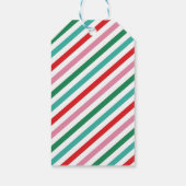 Moderne Merry & Bright Retro farbenfrohe Weihnacht Geschenkanhänger (Rückseite)