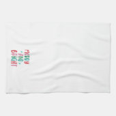 Moderne Merry & Bright Retro farbenfrohe Weihnacht Geschirrtuch (Horizontal)