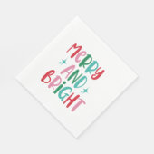 Moderne Merry & Bright Retro farbenfrohe Weihnacht Serviette (Ecke)