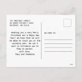 Moderne Merry & Bright Typografie Foto Weihnachten (Rückseite)