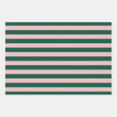 Moderne Merry & Bright Weihnachtsfeiertag Grün Ros Geschenkpapier Set (Vorderseite)