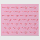 Moderne Merry Elegante Script Weihnachtsfeiertag Geschenkpapier (Flach)