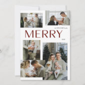 Moderne Merry Multi Foto Botanische Weihnachten (Vorderseite)