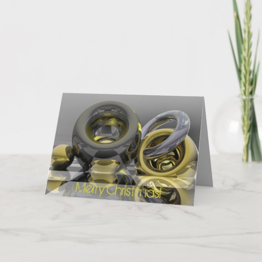 Moderne Merry-Xmas-Karte Feiertagskarte (Vorderseite)