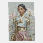 Moderne Metal Hanbok Kunst Geschirrtuch (Vertikal)