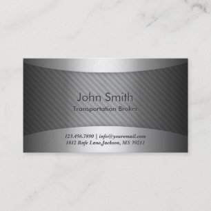 Moderne Metal Transport Broker Business Card Visitenkarte