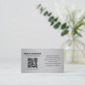 Moderne Metall-QR-Code-Minimalist Professional Visitenkarte (Stehend Vorderseite)