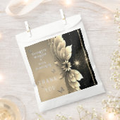 Moderne Metallic Gold Floral Wedding Einladung Geschenktütchen (Ausgeschnitten)