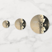 Moderne Metallic Gold Floral Wedding Einladung Konfetti (Vorderseiten)