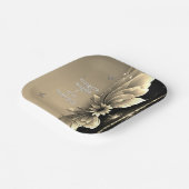 Moderne Metallic Gold Floral Wedding Einladung Pappteller (Gewinkelt)