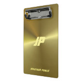 Moderne Metallic Gold Look Monogram Vorlage Mini Klemmbrett (Gewinkelt2)