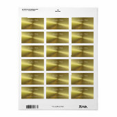 Moderne Metallic Gold Look Script Trendy Template Adressaufkleber (Vorne)