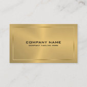 Moderne Metallic Gold Textur Schwarze Typografie Visitenkarte (Vorderseite)