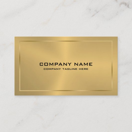 Moderne Metallic Gold Textur Schwarze Typografie Visitenkarte (Vorderseite)