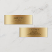 Moderne Metallic-Gold-Visitenkarte Telefonnummerkarte (Vorne/Hinten)