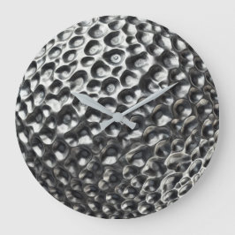 Moderne Metallic Golf Ball Textur Große Wanduhr