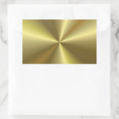 Moderne Metallic Look Imitate Gold Blank Trendy Rechteckiger Aufkleber (Tasche)