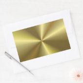Moderne Metallic Look Imitate Gold Blank Trendy Rechteckiger Aufkleber (Umschlag)