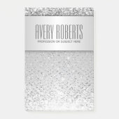 Moderne Metallic Luxury Sparkle Klasse Post-it Klebezettel (Vorderseite)