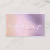 Moderne Metallic Ombre Elegante Typografie Visitenkarte (Vorderseite)