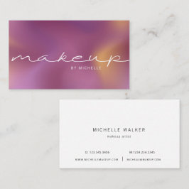 Moderne Metallic Ombre Elegante Typografie Visitenkarte
