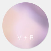 Moderne Metallic Ombre Monogram Wedding Sticker (Vorderseite)