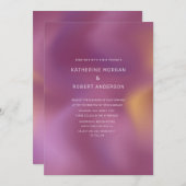 Moderne Metallic Ombre Muster Hochzeitseinladung Einladung (Vorne/Hinten)