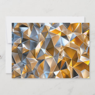 Moderne Metallische Abstrakt Gold Silber Geometris Feiertagskarte