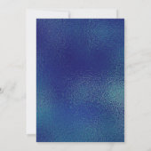 Moderne Metallische Foil-Minimal-Hochzeit retten d Einladung (Rückseite)