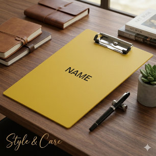 Moderne metallische Gold Klemmmappe mit individuel Klemmbrett