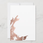 Moderne Metallische Hochzeitseinladung Einladung (Rückseite)