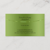 Moderne metallische Imitate aus rostfreiem Stahl Visitenkarte (Rückseite)