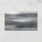 Moderne metallische Imitate aus silberfarbenem Sta Visitenkarte (Rückseite)