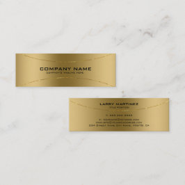 Moderne Metallische Imitate Gold-Edelstahl-Look Mini Visitenkarte