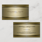 Moderne Metallische Imitate Gold gebürstetes Alumi Visitenkarte (Vorne/Hinten)