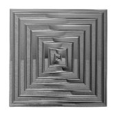 Moderne Metallische Maze-Silver-Plätze Fliese (Vorderseite)