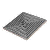 Moderne Metallische Maze-Silver-Plätze Fliese (Seite)