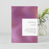 Moderne metallische Ober-Muster Hochzeit Einladung (Stehend Vorderseite)