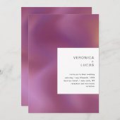 Moderne metallische Ober-Muster Hochzeit Einladung (Vorne/Hinten)