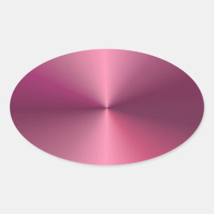 Moderne metallische Optik Blank Elegantes Rosa Vor Ovaler Aufkleber