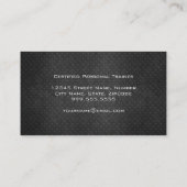 Moderne metallische persönliche visitenkarte (Rückseite)